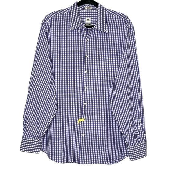 Peter Millar Purple and White Weekender Wash Button Down Size XL - Picture 1 of 5
